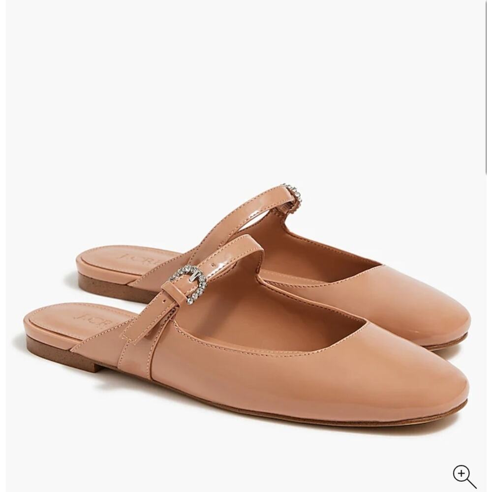 J. Crew Women's Nude Mary Jane Mules Slip-On Flats NIB Size 9